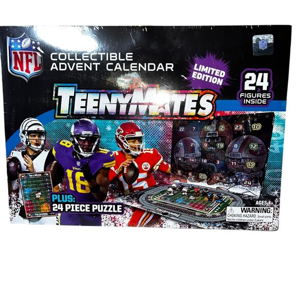 Teeny Mates NFL Collectors christmas  Advent Calendar Limited edition 24 figures - Picture 1 of 4